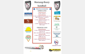 Matchs à domicile le week-end du 12-13 mai 2018