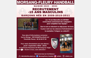 Recrutement -15 ans Masculins