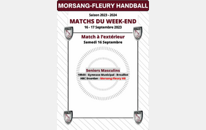 Matchs à domicile du 16-17 Septembre