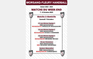 Matchs à domicile du 7-8 Octobre