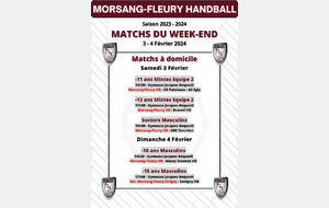 Matchs à domicile du 3-4 Février