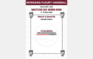 Match à domicile du 9-10 Mars