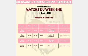 Matchs à domicile du 4-5 Octobre