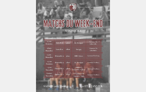 Matchs à domicile du 10-11 Janvier