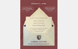 Evènement Samedi 17 Janvier