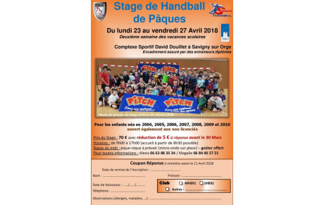 Stage de Hand Vacances de Printemps