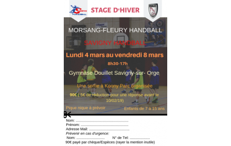 STAGE D'HIVER