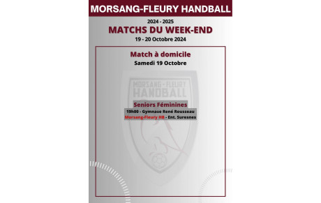 Match à domicile du 19-20 Octobre