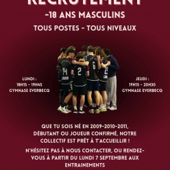 Recrutement -18 ans Masculins